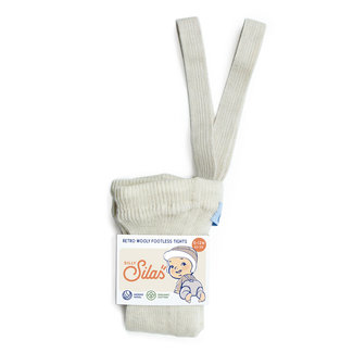 Silly Silas Silly Silas - Wooly Warmy Footless Tights with Braces, Cream Blend