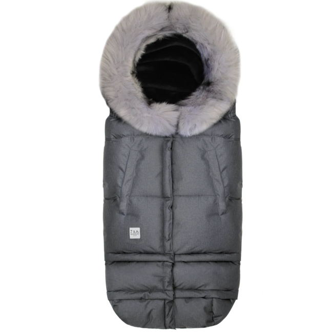 7 A.M 7A.M. - Blanket 212 Evolution Footmuff, Heather Grey Faux Fur