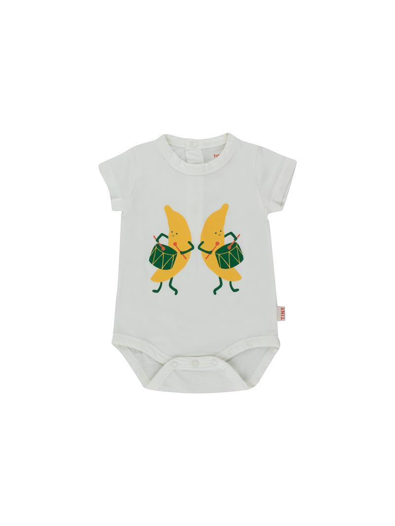 Tinycottons - Short Sleeve Onesie, Banana Comparsa