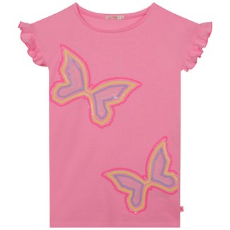 Billieblush BillieBlush - Robe T-shirt à Volants Pailletée, Papillons