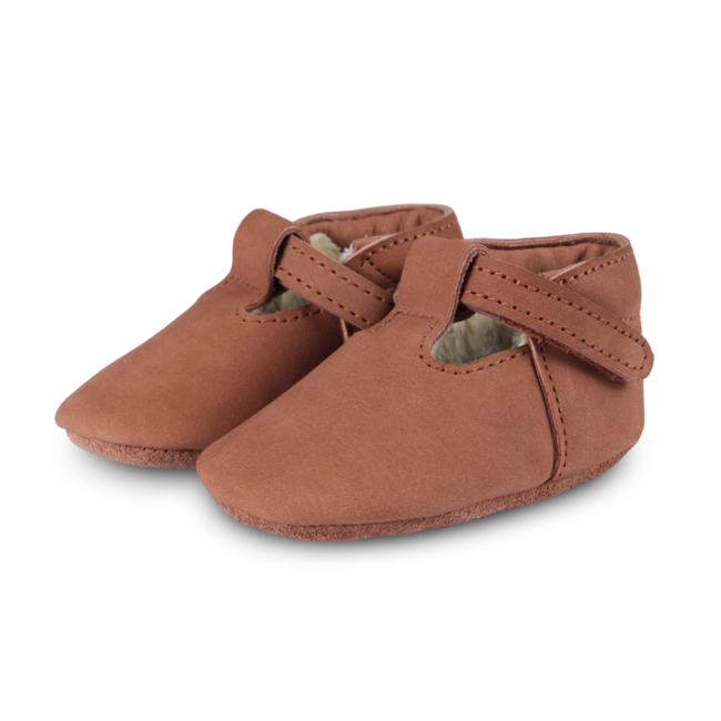 Donsje Donsje - Elia Lined Leather Shoes, Walnut Nubuck