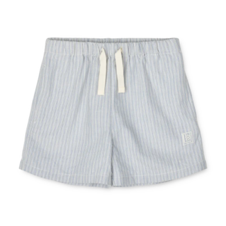 Liewood Liewood - Madison Organic Cotton Shorts, Stripes Cream and Sea Blue