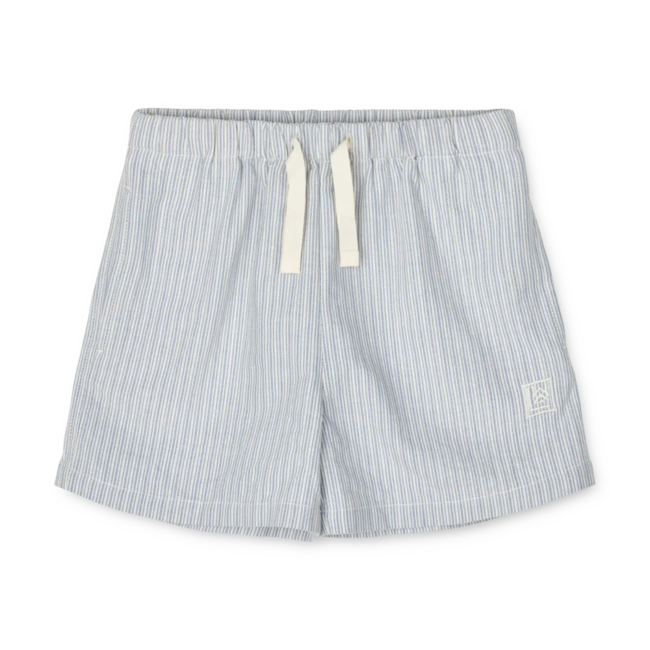 Liewood Liewood - Madison Organic Cotton Shorts, Stripes Cream and Sea Blue