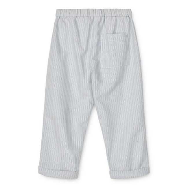 Liewood Orlando Organic Cotton Pants, Stripes Cream and Riverside