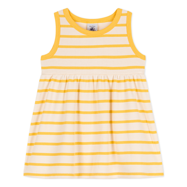 Petit Bateau Petit bateau - Sleeveless Dress, Yellow Stripes