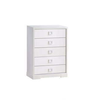 Natart Juvenile Nest Lello - 5 Drawer Dresser, White