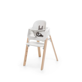 Stokke Stokke Steps - High Chair, Natural Legs, White Baby Set and Seat