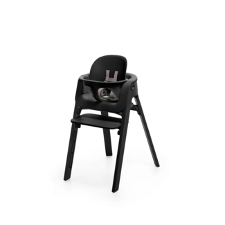 Stokke Stokke Steps - High Chair, Black Legs, Black Baby Set and Seat