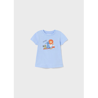 Mayoral Mayoral - Printed T-shirt, Sky Blue, 6 months