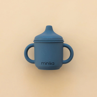 Minika Minika - Silicone Sippy Cup with Handles, Indigo