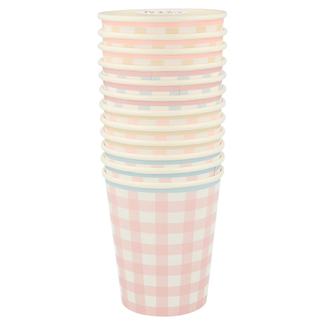 Meri Meri Meri Meri - Pack of 12 Paper Cups, Gingham Easter