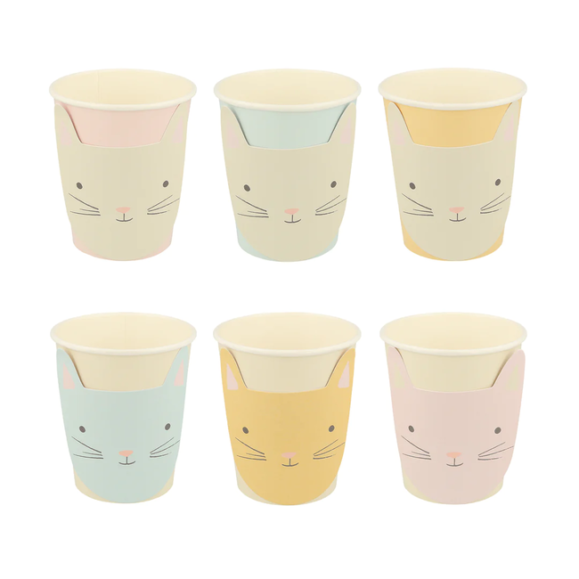 Meri Meri Meri Meri - Pack of 8 Paper Cups, Cat
