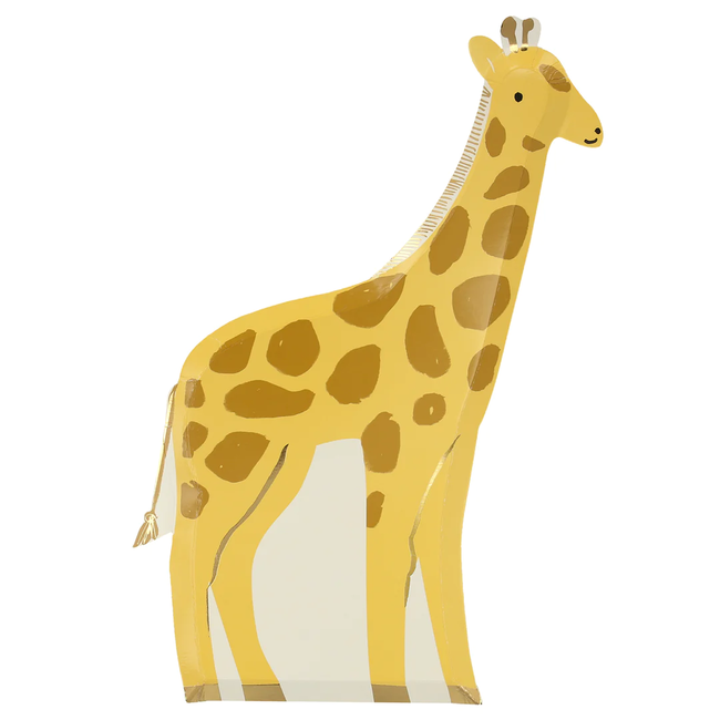 Meri Meri Meri Meri - Paquet de 8 Assiettes en Papier, Girafe