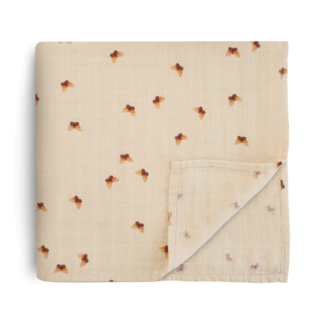 Mushie Mushie - Muslin Swaddle Blanket Organic Cotton, Butterflies