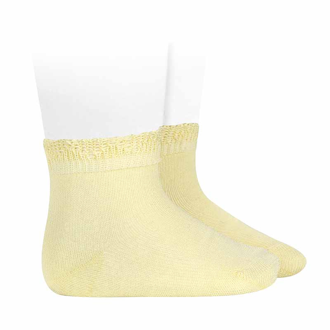 Condor Condor - Chaussettes Courtes Ajourées Cérémonie, Jaune Beurre