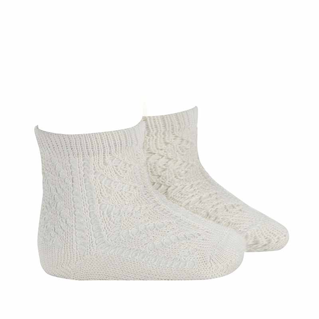 Condor Condor - Extra Fine Openwork Socks, Cream