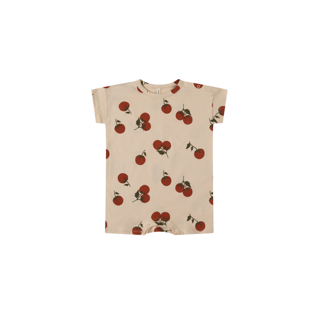 Organic Zoo - Summer Romper, Tomato - Charlotte et Charlie