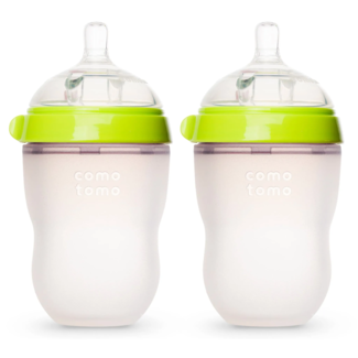 Como Tomo Como Tomo - Set of 2 Breastfeeding Baby Bottles 250ml, Green