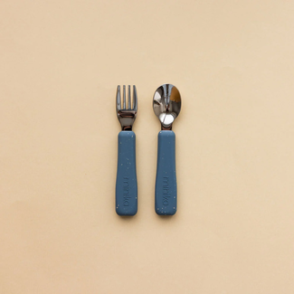 Minika Minika - Fork and Spoon Set, Indigo