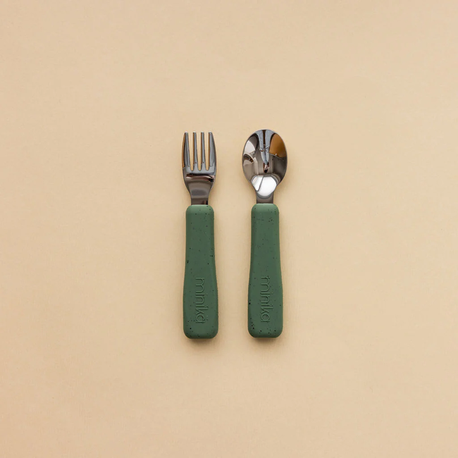 Minika Minika - Fork and Spoon Set, Leaf