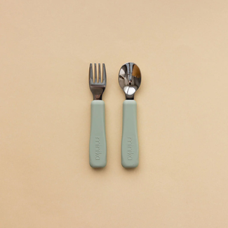 Minika Minika - Fork and Spoon Set, Sage