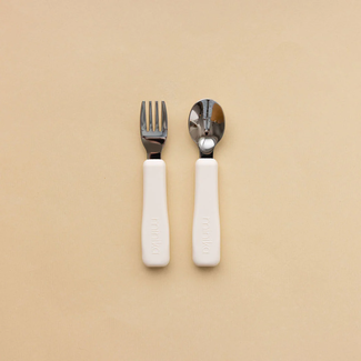 Minika Minika - Fork and Spoon Set, Shell