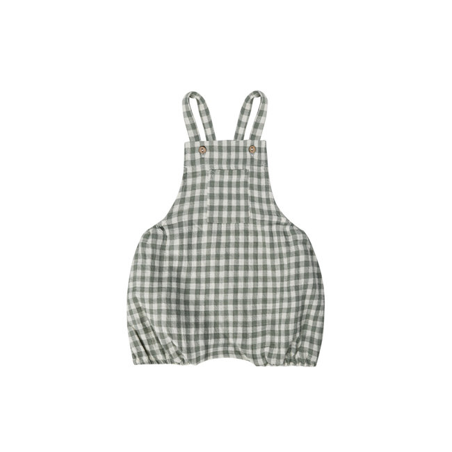 Quincy Mae Quincy Mae - Hayes Overalls, Sea Green Gingham
