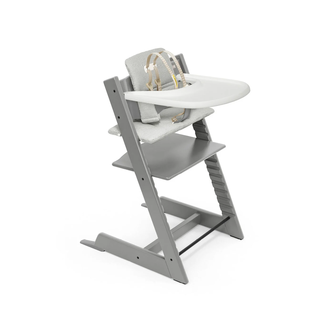 Stokke Stokke Tripp Trapp - High Chair Set with Cushion and Tray, Storm Grey Nordic Grey