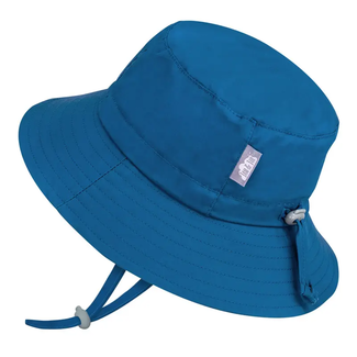 Jan & Jul Jan & Jul - Chapeau Soleil Seau Ajustable en Coton, Bleu Atlantique