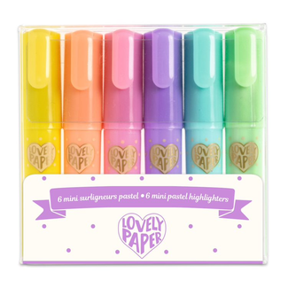 Djeco Djeco - Pack of 6 Mini Pastel Highlighters