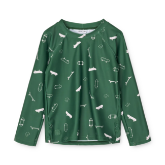 Liewood Liewood - Noah Pool Shirt, Skateboards Garden Green