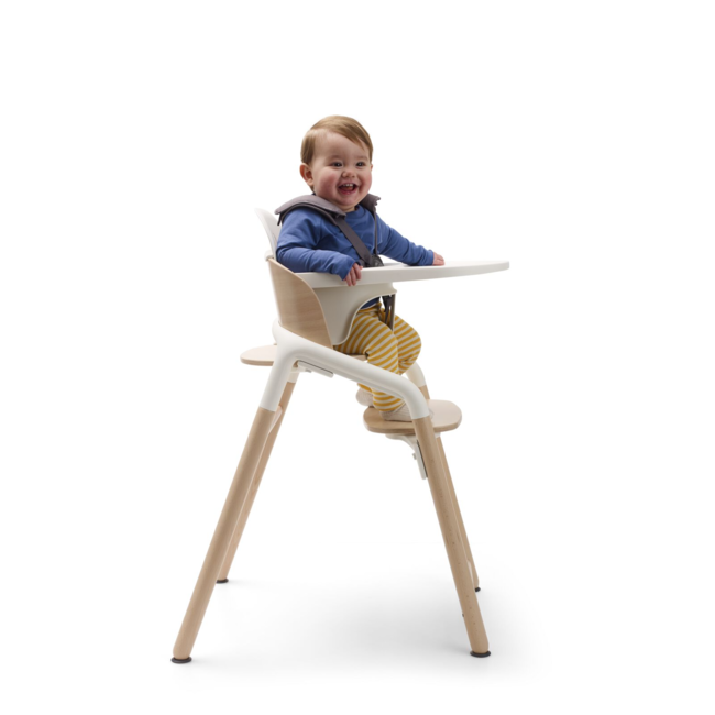 Bugaboo Giraffe Complete High Chair, Warm Wood and Grey Charlotte et Charlie