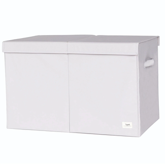 3 sprouts 3 Sprouts - Recycled Fabric Folding Storage Chest, Light Grey
