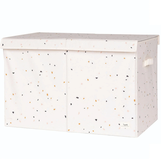 3 sprouts 3 Sprouts - Recycled Fabric Folding Storage Chest, Terrazzo Cream