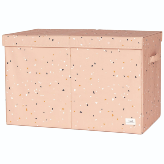 3 sprouts 3 Sprouts - Recycled Fabric Folding Storage Chest, Terrazzo Clay