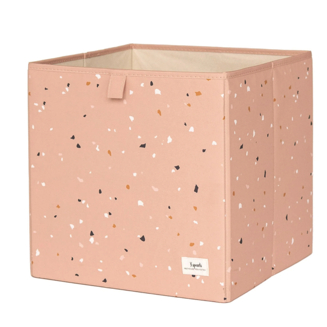 3 sprouts 3 Sprouts - Recycled Fabric Storage Box, Terrazzo Clay