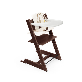 Stokke Stokke Tripp Trapp - High Chair Set with Cushion and Tray, Walnut Wheat Cream