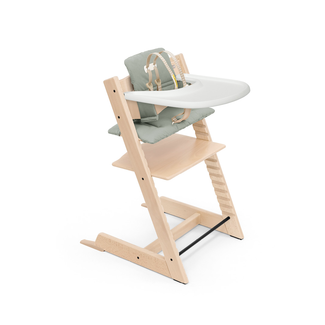 Stokke Stokke Tripp Trapp - High Chair Set with Cushion and Tray, Natural Glacier Green