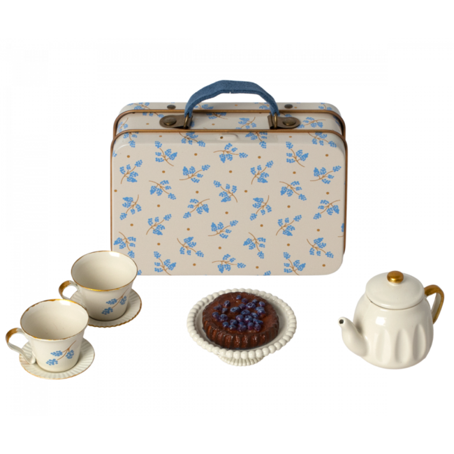 Maileg Maileg - Tea Service with Pastries, Blue