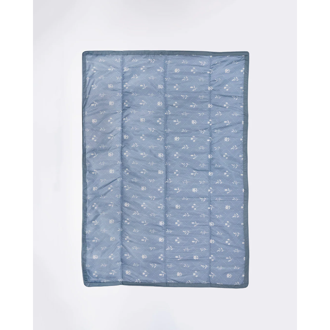 Little Unicorn Little Unicorn - Outdoor Blanket 5 x 7', Blue Floral Patch