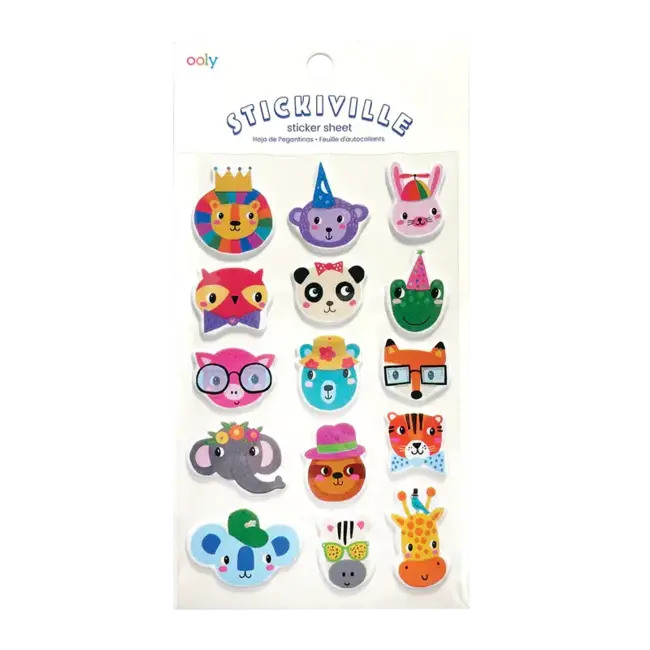 Ooly Ooly - Stickiville Puffy Stickers, Party Animals