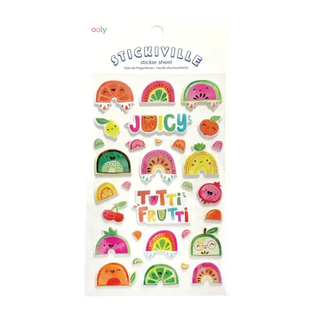 Ooly Ooly - Stickiville Puffy Stickers, Tutti Frutti