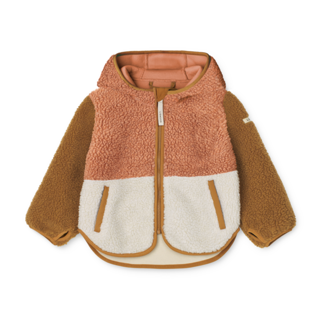 Pile jacket deals with hood
