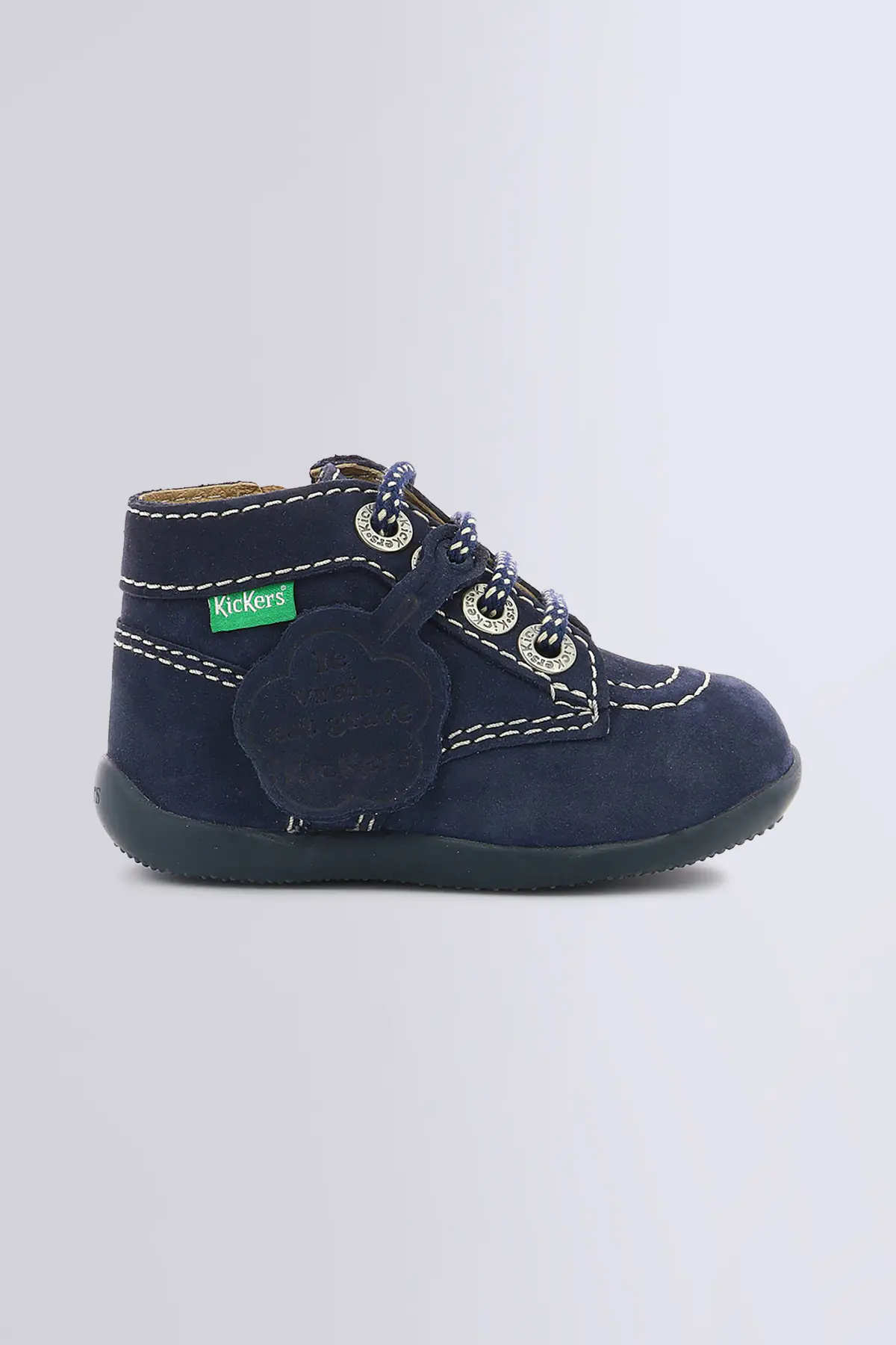 Kickers Bottillons en Cuir Bonzip Marine Charlotte et Charlie