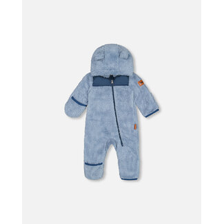 deux par deux Deux par Deux - Baby Plush One Piece, Majolica Blue