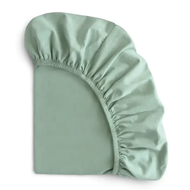 Mushie Mushie - Organic Cotton Stretchy Crib Sheet, Roman Green