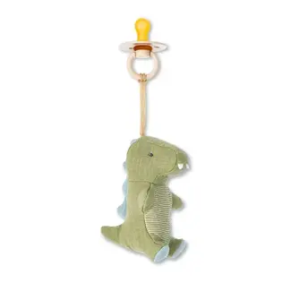 Itzy Ritzy Itzy Ritzy - Natural Rubber Pacifier with Lovey, Dino