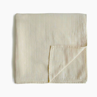 Mushie Mushie - Muslin Swaddle Blanket Organic Cotton, Fog