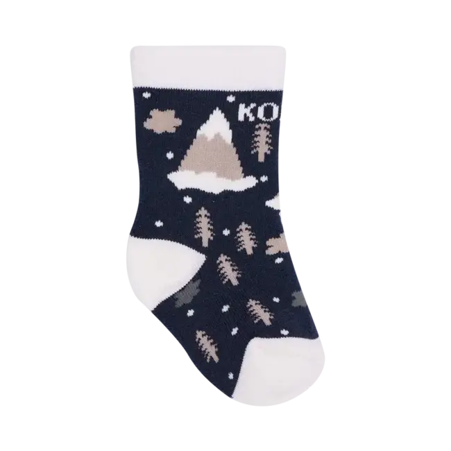Kombi Kombi - Pair of Warm Adorable Socks, Misty Mountains