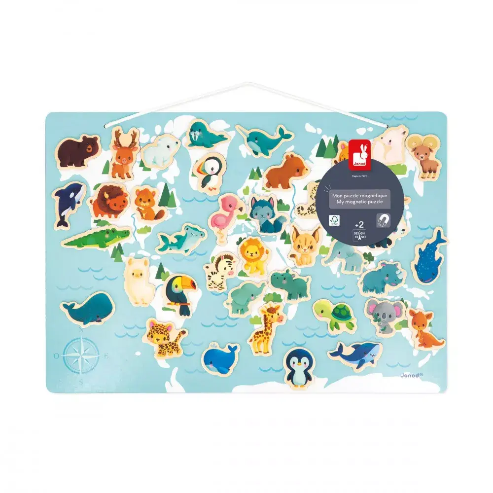 Janod World Map, Animals Charlotte et Charlie